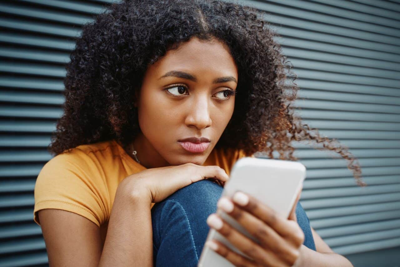 Teen girl with cell phone