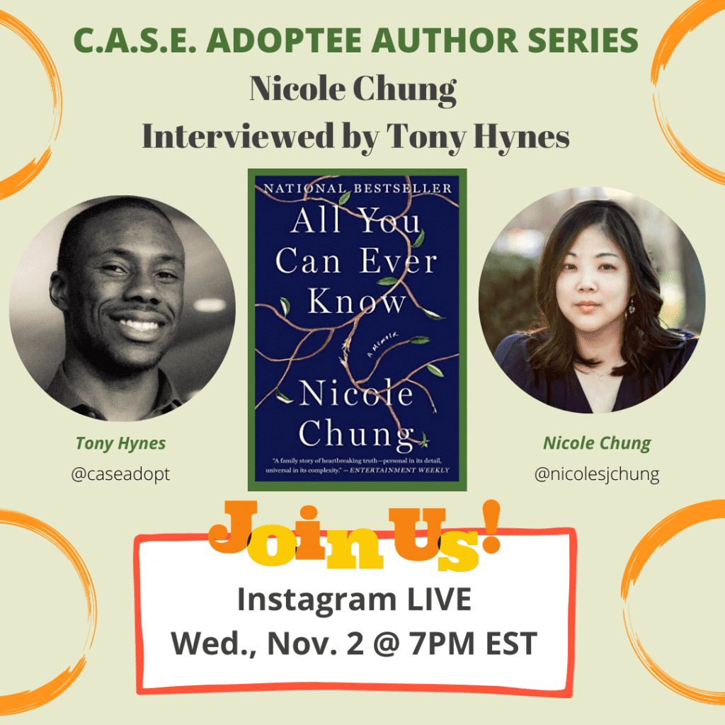 CASE Adoptee Author Series Nicole Chung Tony Hynes