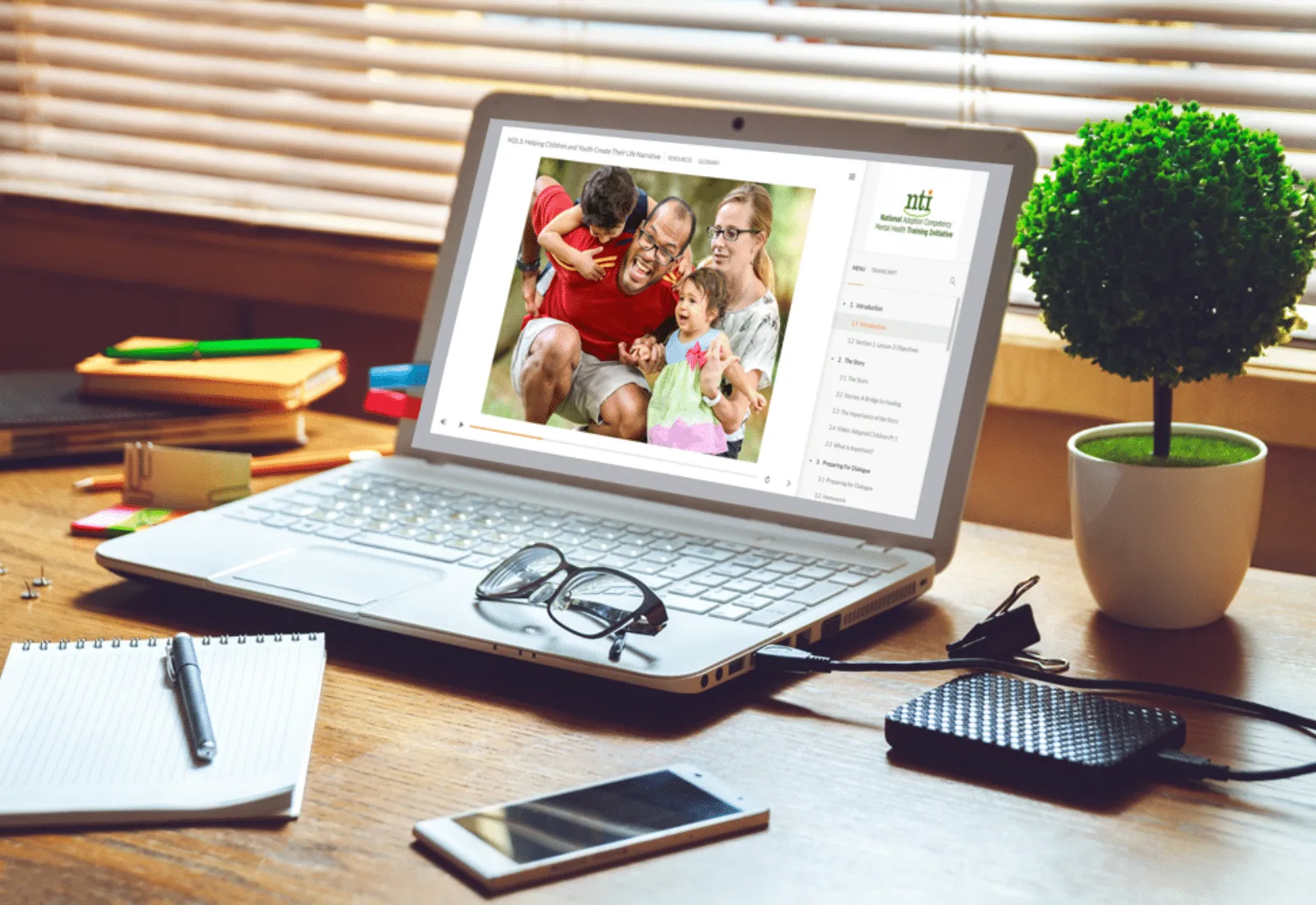 NTI Training on laptop computer