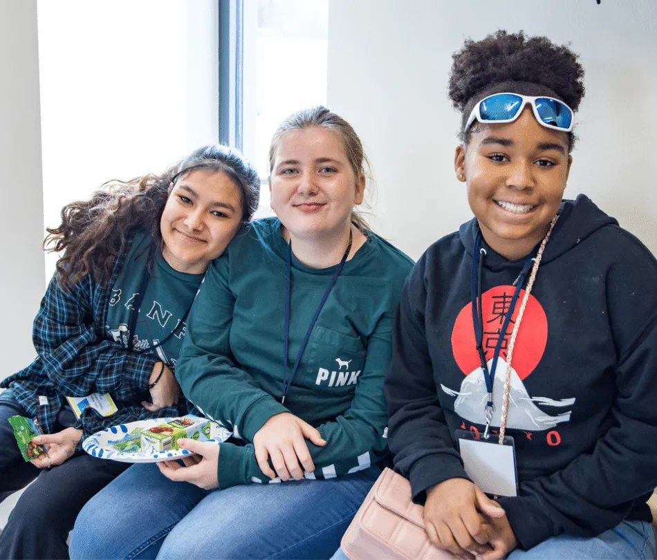 Teen Girls Smiling Together