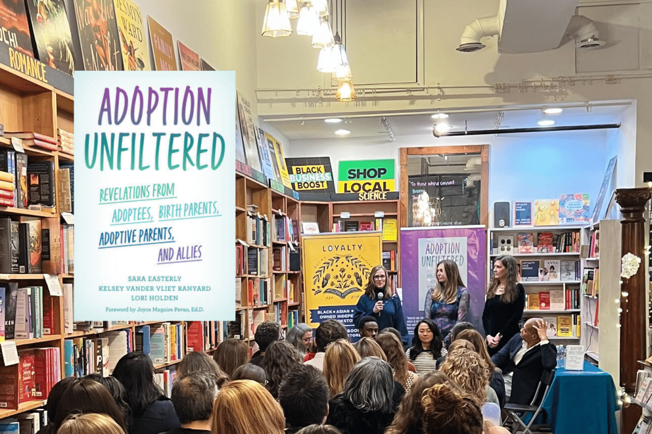 Image of people sitting and listening to the Adoption Unfiltered Book Tour 2024