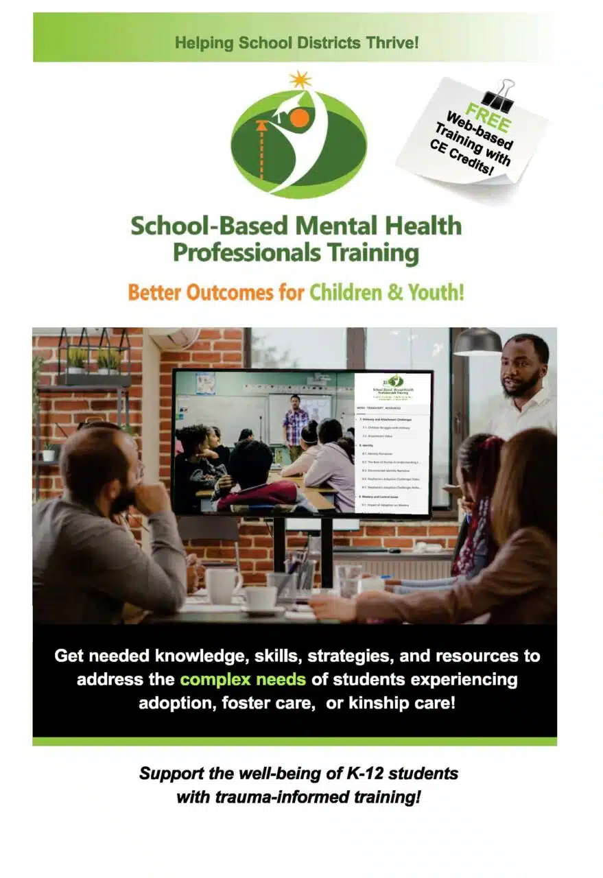 School Based Mental Health Professionals Training Brochure Cover