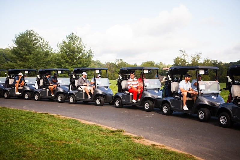 Golf Carts lined up