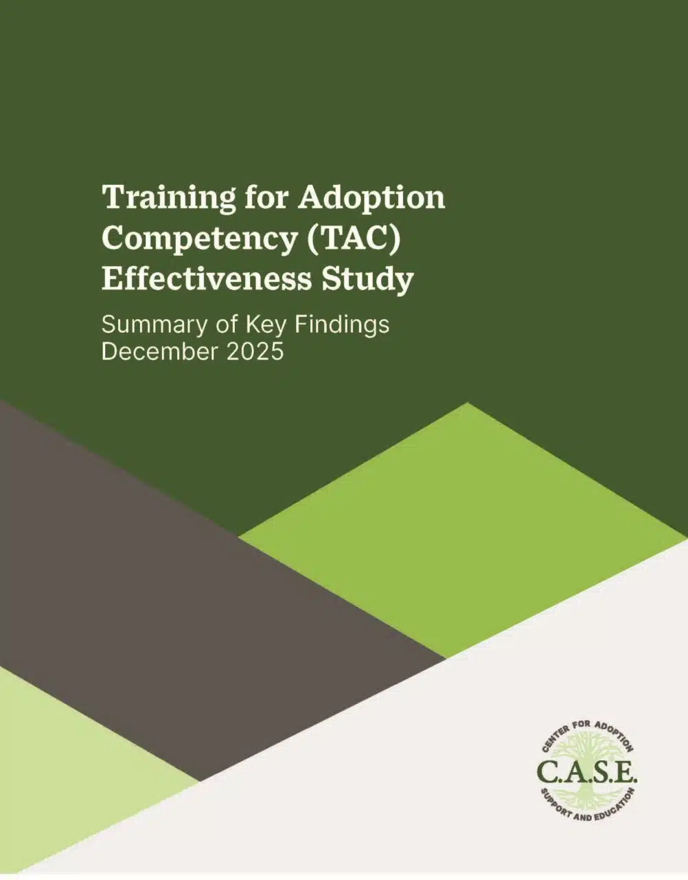 Training for Adoption Competency (TAC) Effectiveness Study Cover