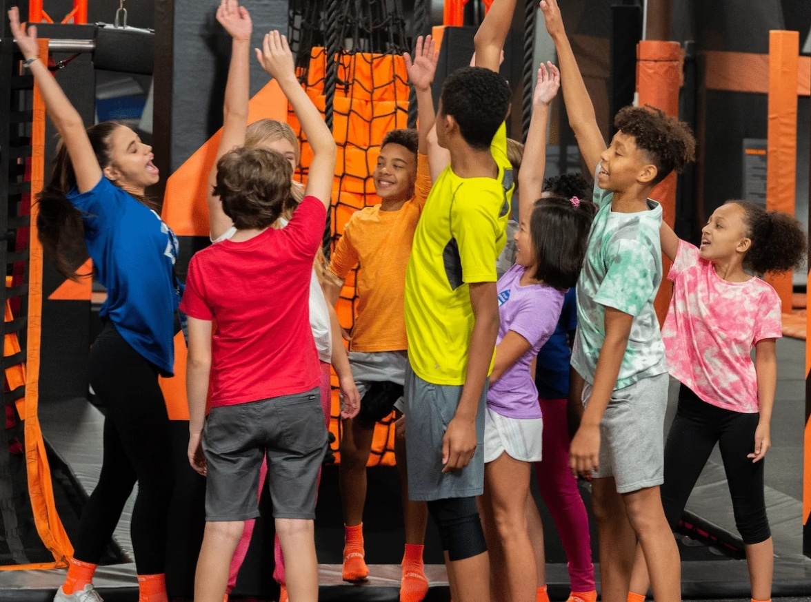 Kids Playing at Sky Zone