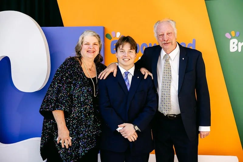 John Reardon at C.A.S.E. Gala with his adoptive parents
